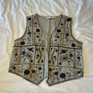 Vintage embroidered vest
